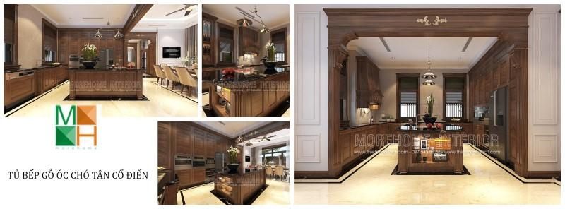 Tủ bếp gỗ tự nhiên óc chó sang trọng, tinh tế sẽ giúp bạn và gia đình có những bữa ăn ngon miệng, đầm ấm tình cảm và thêm yêu ngôi nhà của mình.